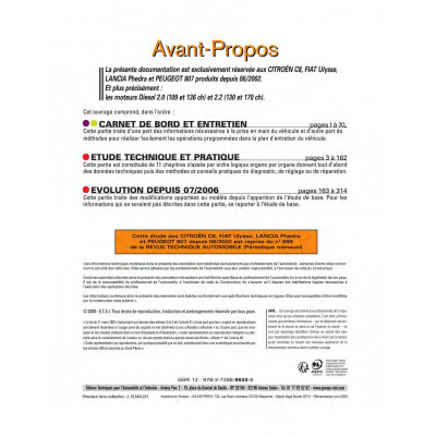 RTA 863.2 FIAT/LANCIA ULYSSE II/PHEDRA (2002 à 2010)