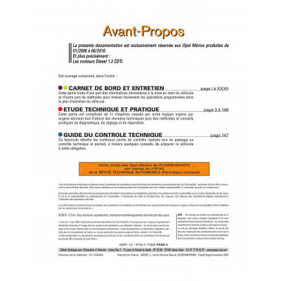 RTA B743.5 OPEL MERIVA I (A) PHASE 2 (2006 à 2010)