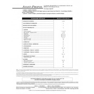 RTA 518.1 RENAULT SUPER 5 GTX et BACCARA (1984 à 1996)