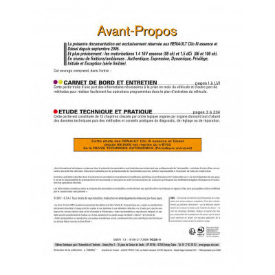 RTA B702.5 RENAULT CLIO III PHASE 1 (2005 à 2009)