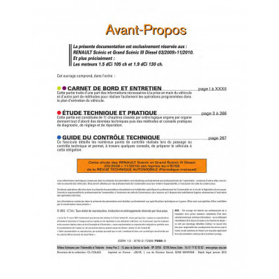 RTA B756 RENAULT SCENIC / GRAND SCENIC III PHASE 1 (2009 à 2011)