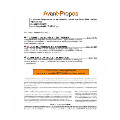 RTA B751.5 TOYOTA RAV4 III PHASE 2 (2009 à 2013)