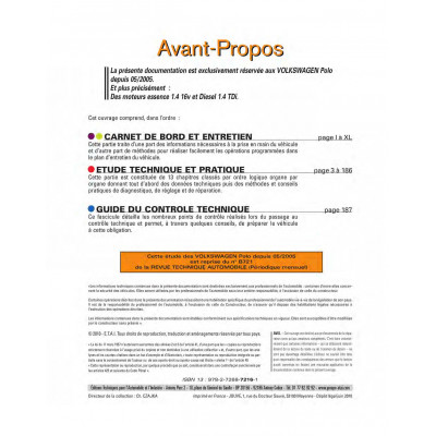 RTA B721.6 VOLKSWAGEN POLO IV (9N) PHASE 2 (2005 à 2009)