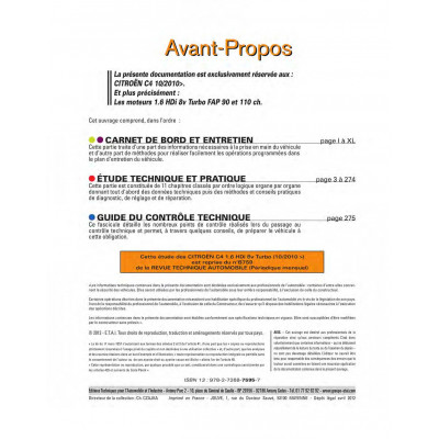 RTA B759 CITROEN C4 II phase 1 (2010 à 2014) - Diesel