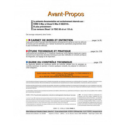 RTA B764.5 FORD CMAX II PHASE 1 (2010 à 2015)