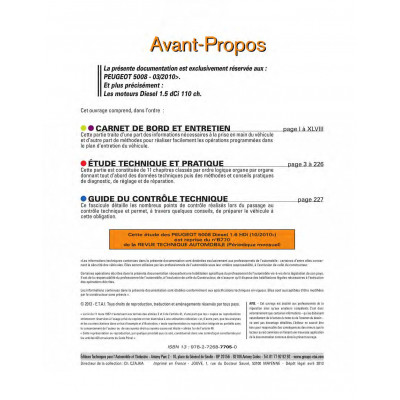 RTA B770.5 PEUGEOT 5008 I PHASE 1 (2009 à 2013) - Diesel