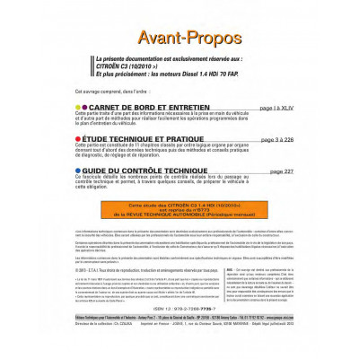 RTA B773.5 CITROEN C3 II (A51) PHASE 1 (2009 à 2013)