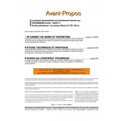 RTA B772.5 VOLKSWAGEN CRAFTER I PHASE 2 (2011 à 2018)