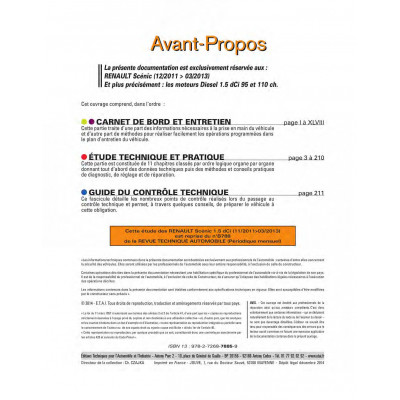 RTA B788.5 RENAULT SCENIC / GRAND SCENIC III PHASE 2 (2011 à 2013)