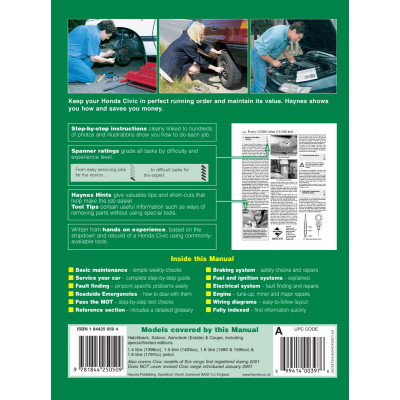 Honda Civic Petrol (Mar 95 - 00) Haynes Repair Manual