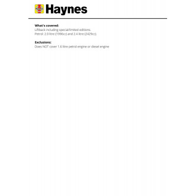 Chrysler PT Cruiser Petrol (00 - 09) Haynes Repair Manual