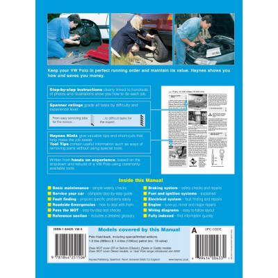 VW Polo Hatchback Petrol (00 - Jan 02) Haynes Repair Manual