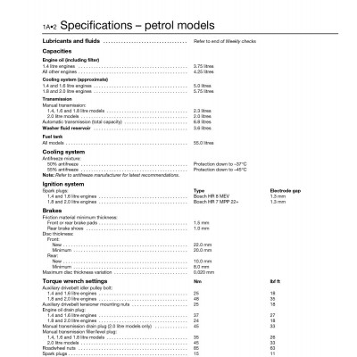 Ford Focus Petrol & Diesel (Oct 01 - 05) Haynes Repair Manual