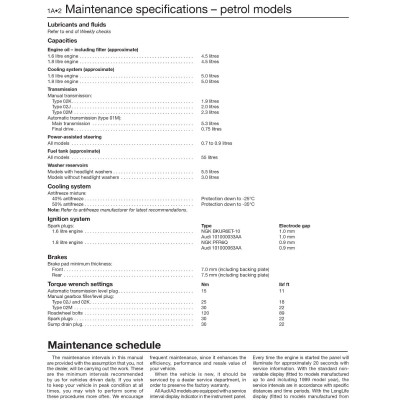 Audi A3 Petrol & Diesel (96 - May 03) Haynes Repair Manual