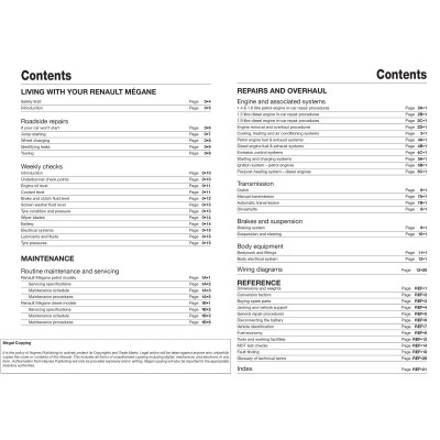 Renault Megane Petrol & Diesel (Oct 02 - 08) Haynes Repair Manual