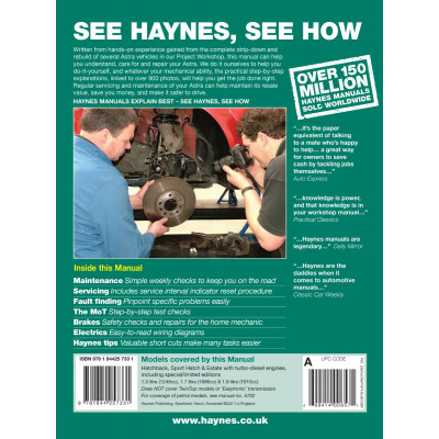 Vauxhall/Opel Astra Diesel (May 04 - 08) Haynes Repair Manual