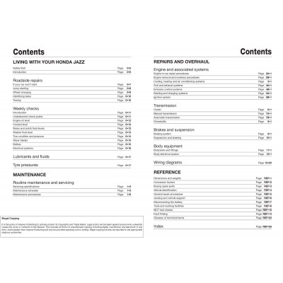 Honda Jazz (02 - 08) Haynes Repair Manual