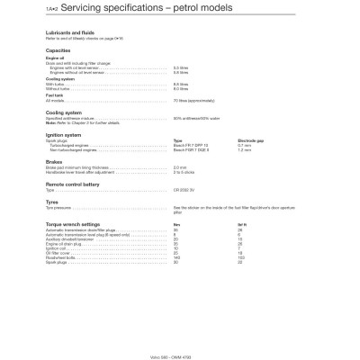 Volvo S60 Petrol & Diesel (00 - 09) Haynes Repair Manual