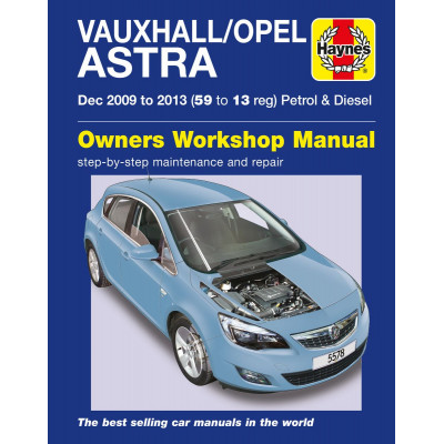 Vauxhall/Opel Astra Petrol & Diesel  (Dec 09 - 13) Haynes Repair Manual
