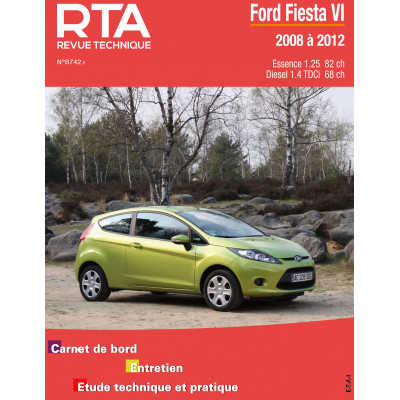 RTA PDF B742.5 FORD FIESTA VI 1.25 essence et 1.4 diesel (2008 à 2012)