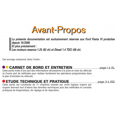 RTA PDF B742 - FORD FIESTA VI phase 1 (2008 à 2012)