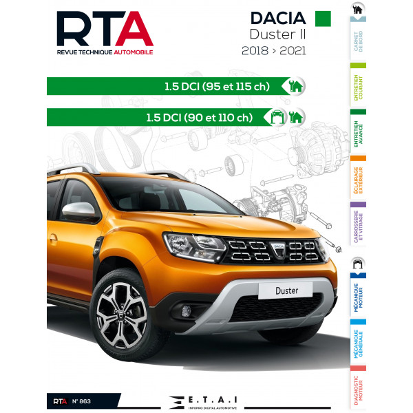 RTA 863 - DACIA DUSTER II 1.5 dCi 90 à 115 ch (2018 à 2021)