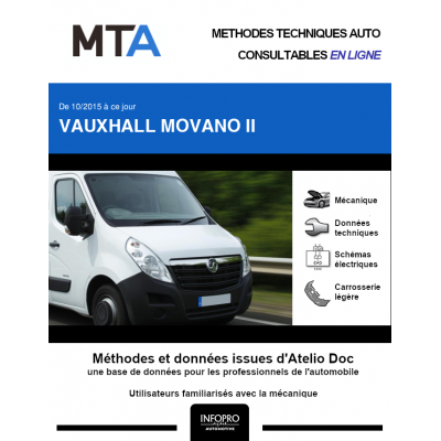 MTA Vauxhall Movano II COMBI 5 portes de 10/2015 à ce jour