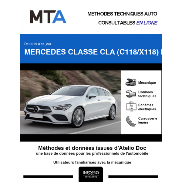 MTA Mercedes Classe cla II BREAK 5 portes de 06/2019 à ce jour