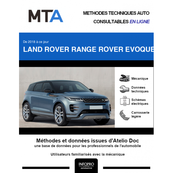 MTA Land rover Range rover evoque II BREAK 5 portes de 12/2018 à ce jour