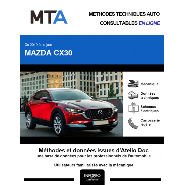 MTA Mazda Cx30 BREAK 5 portes de 09/2019 à ce jour