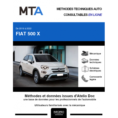 MTA Fiat 500 x HAYON 5 portes de 09/2018 à ce jour