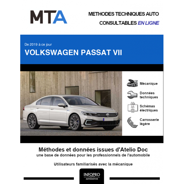 MTA Volkswagen Passat VII BERLINE 4 portes de 07/2019 à ce jour