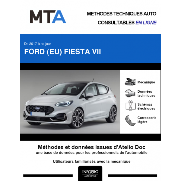 MTA Ford (eu) Fiesta VII HAYON 5 portes de 10/2021 à ce jour