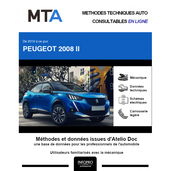 MTA Peugeot 2008 II HAYON 5 portes de 11/2019 à ce jour