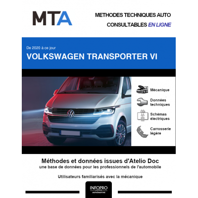 MTA Volkswagen Transporter VI COMBI 5 portes de 07/2020 à ce jour