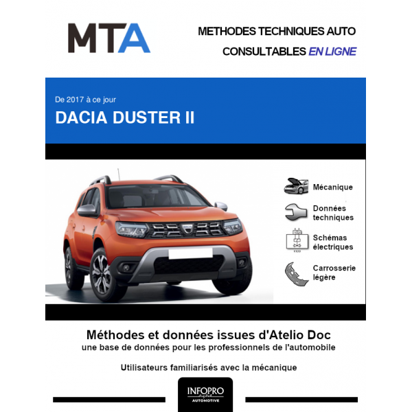 MTA Dacia Duster II BREAK 5 portes de 10/2021 à ce jour