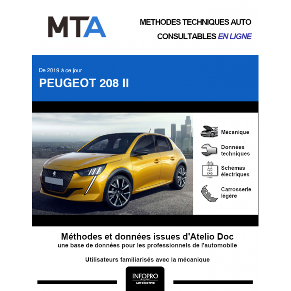 MTA Peugeot 208 II HAYON 5 portes de 09/2019 à ce jour