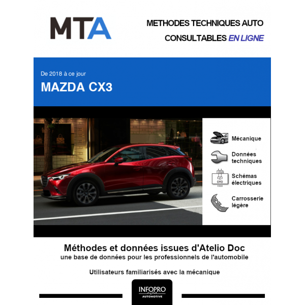 MTA Mazda Cx3 BREAK 5 portes de 09/2018 à ce jour