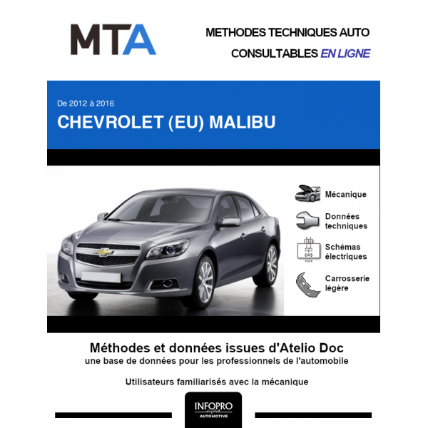 MTA Chevrolet (eu) Malibu BERLINE 4 portes de 09/2012 à 12/2016