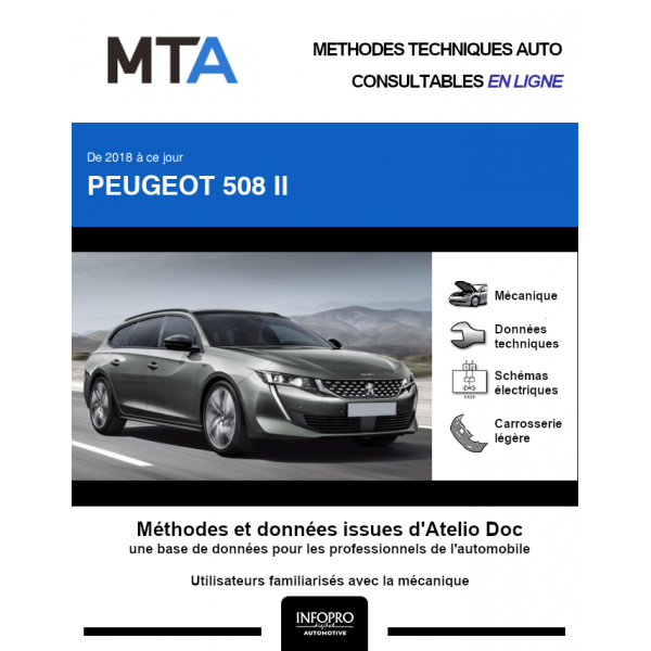 MTA Peugeot 508 II BREAK 5 portes de 07/2018 à ce jour