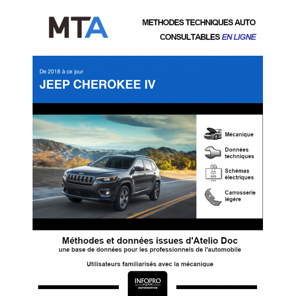 MTA Jeep Cherokee IV BREAK 5 portes de 10/2018 à ce jour