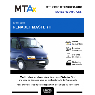 MTA Expert Renault Master II CHASSIS DOUBLE CABINE 4 portes de 09/1997 à 11/2003