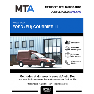 MTA Ford (eu) Courrier III FOURGON 3 portes de 02/1990 à 01/1994