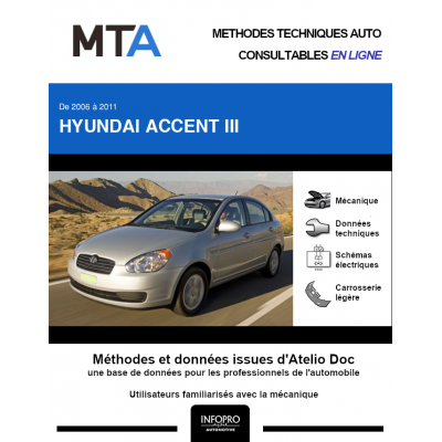MTA Hyundai Accent III BERLINE 4 portes de 01/2006 à 12/2010