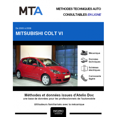 MTA Mitsubishi Colt VI HAYON 3 portes de 03/2005 à 10/2008