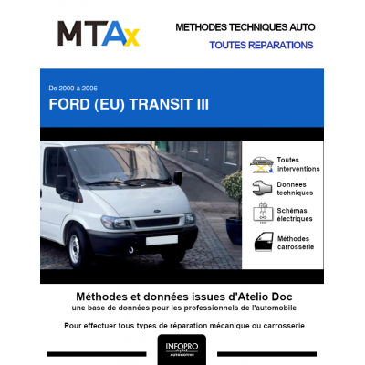 MTA Expert Ford (eu) Transit III CHASSIS DOUBLE CABINE 4 portes de 03/2000 à 09/2006