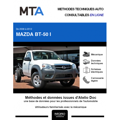 MTA Mazda Bt-50 I CHASSIS CABINE 2 portes de 10/2008 à 01/2012