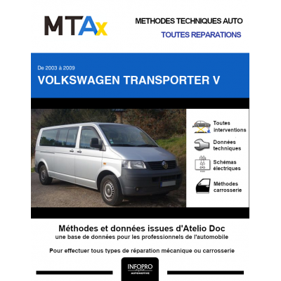 MTA Expert Volkswagen Transporter V COMBI 5 portes de 06/2003 à 08/2009
