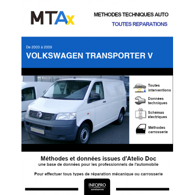 MTA Expert Volkswagen Transporter V FOURGON 4 portes de 06/2003 à 08/2009