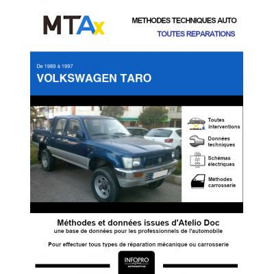 MTA Expert Volkswagen Taro PICKUP DBL.CAB. 4 portes de 08/1995 à 03/1997